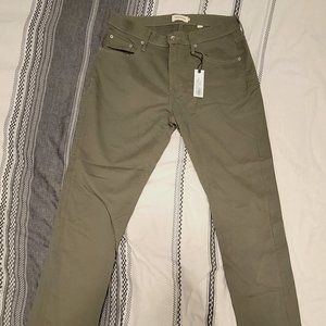 Olive/Sage Men's Taylor Stitch Micro Corduroy Pants Size 32 Slim NWT